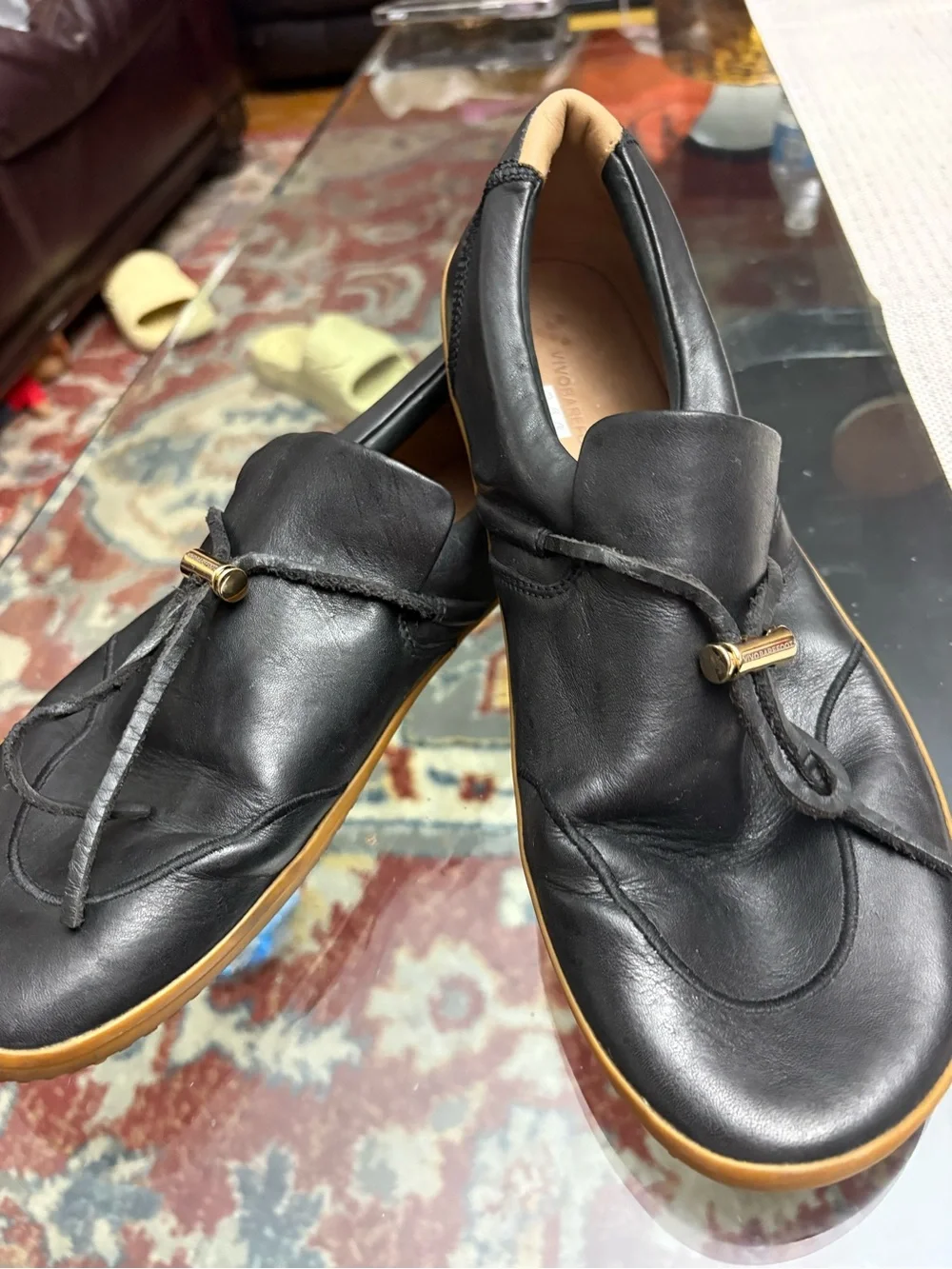 Vivo Barefoot Women's black  Loafers with Tassel Detail size42 /11US